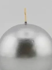 Round Decorative Candle 8cm – Silver