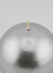 Round Decorative Candle 8cm – Silver