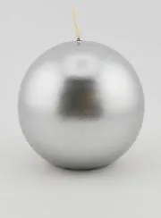 Candle Christmas Ball 8cm – Silver