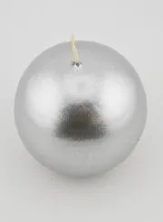 Candle Christmas Ball 8cm – Silver
