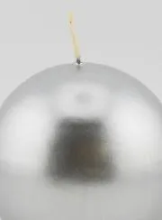 Candle Christmas Ball 8cm – Silver