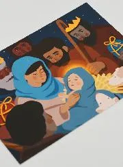 Religious Card Nativity Scene – 10 x 15 cm