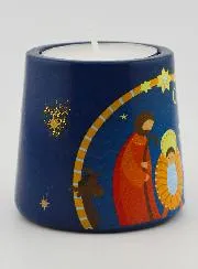 Nativity Scene Candle Holder 5cm