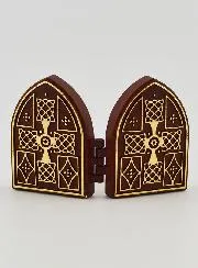 Mini Diptych Icon – Sacred Heart of Jesus and Saint Rita