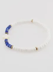 Religious Bracelet Stone and Mother-of-Pearl – Blue