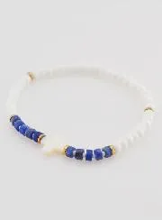 Religious Bracelet Stone and Mother-of-Pearl – Blue