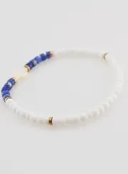 Religious Bracelet Stone and Mother-of-Pearl – Blue