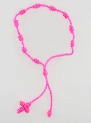 One Decade Bracelet in Neon Pink Cord