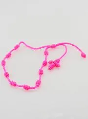 One Decade Bracelet in Neon Pink Cord