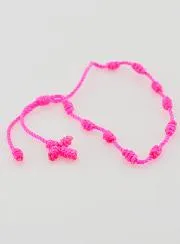 One Decade Bracelet in Neon Pink Cord