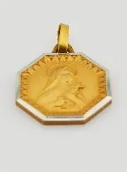 Gold-Plated Saint Therese Medal
