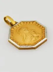 Gold-Plated Saint Therese Medal