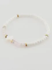 Religious Stone and Mother-of-Pearl Bracelet – Pale Pink