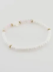 Religious Stone and Mother-of-Pearl Bracelet – Pale Pink