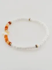 Religious Bracelet with Stone and Mother-of-Pearl – Brown