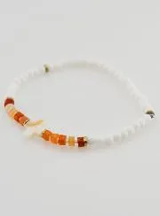 Religious Bracelet with Stone and Mother-of-Pearl – Brown