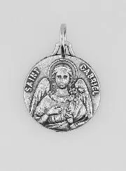 Silvery Saint Gabriel Medal – 14mm