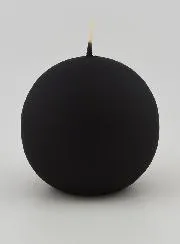 Christmas Ball Candle 8cm – Velvet Black