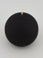 Christmas Ball Candle 8cm – Velvet Black