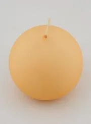 Christmas Ball Candle 8cm – Velvet Cream