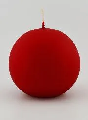 Christmas Bauble Candle 8cm – Velvet Red