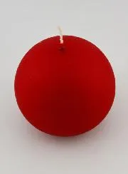 Christmas Bauble Candle 8cm – Velvet Red