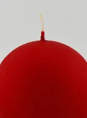 Christmas Bauble Candle 8cm – Velvet Red