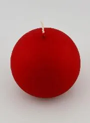 Tabletop Ball Candle – Matt Red