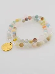 Morganite and Rose Quartz Rosary – Dove of Peace