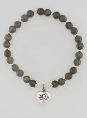 Natural Stone Bracelet – Labradorite and Tree of Life