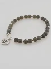 Natural Stone Bracelet – Labradorite and Tree of Life