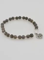 Natural Stone Bracelet – Labradorite and Tree of Life
