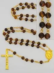 Natural Stone Rosary – Tiger’s Eye