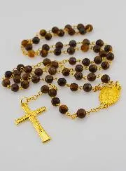 Natural Stone Rosary – Tiger’s Eye