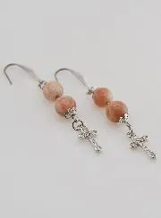 Earrings – Sunstone and Cross