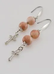 Earrings – Sunstone and Cross