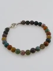 Gemstone Bracelet – Indian Agate and Tree of Life