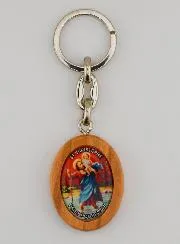 Keyring Guardian Angel and Saint Christopher