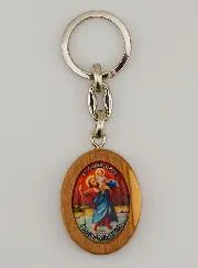 St Mary Magdalene and St Christopher Keyring