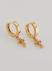 Children's Earrings – Cross Hoops