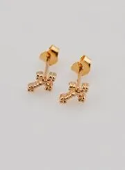Cross Earrings Gold-Plated