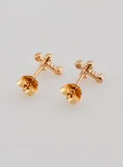 Cross Earrings Gold-Plated