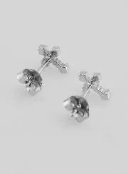 Silver Cross Earrings