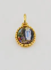 Twisted-Edge Medal 15mm – Our Lady of Lourdes