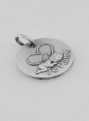 Silver Christening Medal – Je t'aime