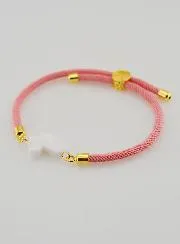 Religious Bracelet with Cross – Pink