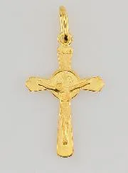 Gold-Plated St Benedict’s Cross Pendant – 22mm