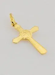 Gold-Plated St Benedict’s Cross Pendant – 22mm