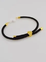 Religious Bracelet with Cross – Black