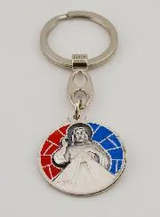 Enamel Keyring Merciful Jesus